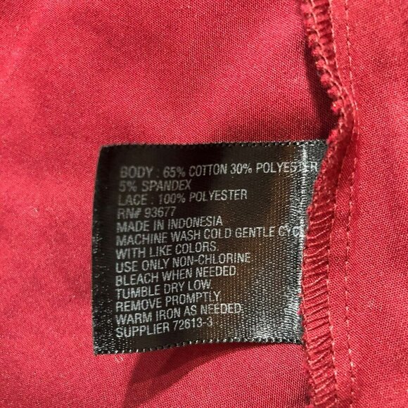 Worthington Blouse Women Size S Red Peplum Ruffle Pleat Short Sleeve Workwear - Picture 10 of 10